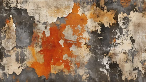 Weathered Painted Wall Texture with Rustic Abstract Style.