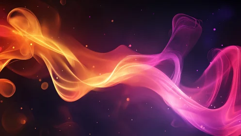 Glowing Energy Waves Dance Through the Cosmic Night