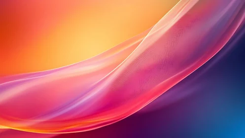 Silken gradient wave flows across warm sunset colors