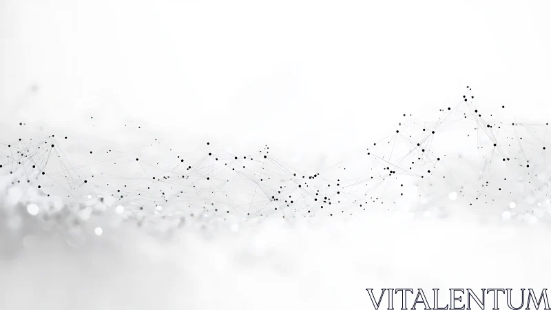 Abstract network connections on white background, minimalist digital art.