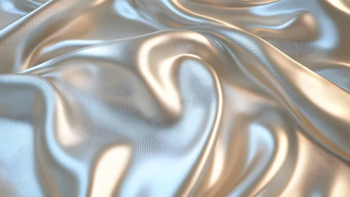 Soft Ivory Satin Fabric with Elegant Folds, Photorealistic Texture.