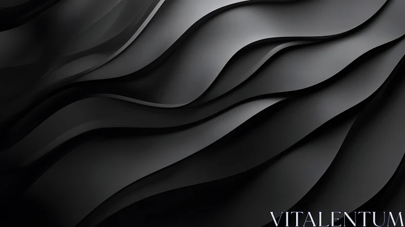 Layered dark wave forms in smooth abstract composition.