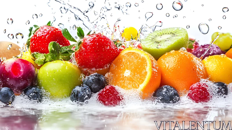 Citrus and berries dive into a sparkling splash parade