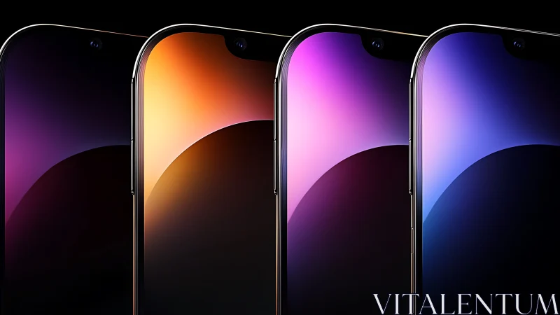 Gradient Reverie: Four Chromatic Portals Dance in Luminous Harmony.