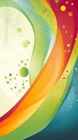 Chromatic river of light swirling through dotted cosmos.