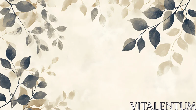 Muted botanical branches drift across soft cream space.