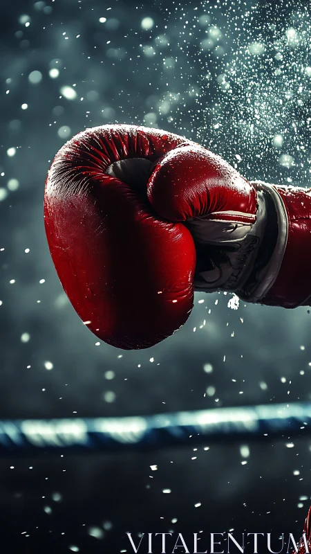 Red Boxing Glove Punches Through Winter's Crystalline Curtain