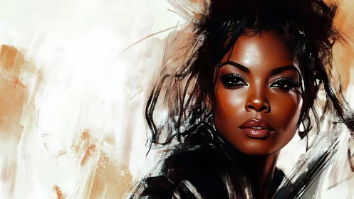 Storm-kissed portrait glows with bold, confident beauty