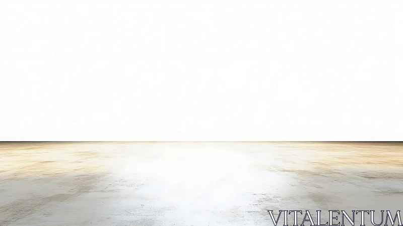 Open minimalist studio floor gently meets bright white light