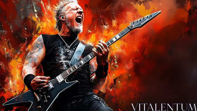 Guitar firestorm and fierce stage energy in full roar.