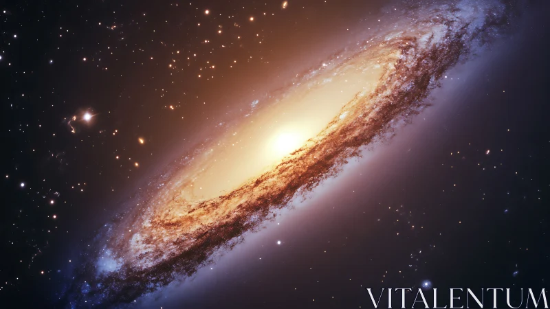 Gentle spiral galaxy glowing like a cosmic lantern.