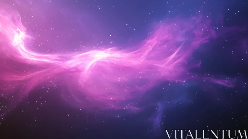 Starlit violet nebula river swirling through deep cosmos.