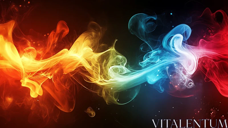 Color energy streams collide in luminous abstract motion.