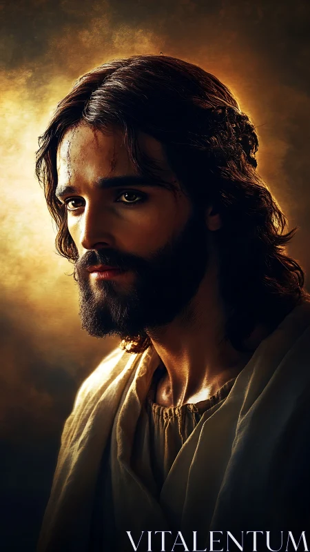 Soft wildfire halo around the contemplative wanderer’s gaze.