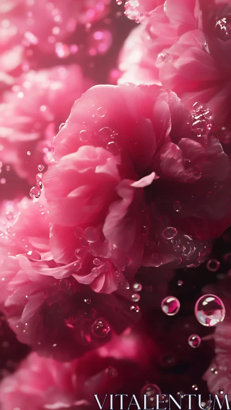 Pink Peony with Dew Drops