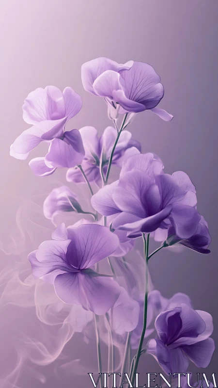 Lavender Dreams in Bloom: Ethereal Sweet Pea Cascade.