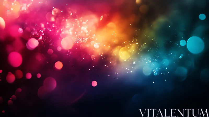 Prismatic nebula bokeh drifts across a dreamlit cosmos.