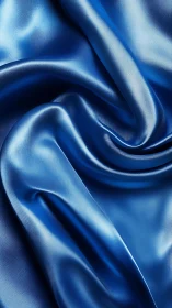 Luminous blue satin folds glowing with soft gentle light.