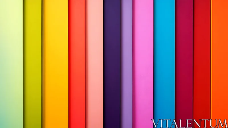 Vertical color panels create bold geometric spectrum study.