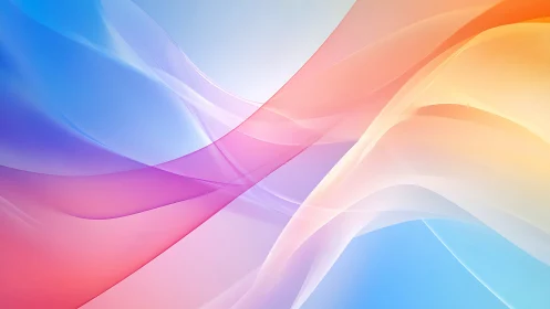 Silken color currents drift across a softly glowing sky