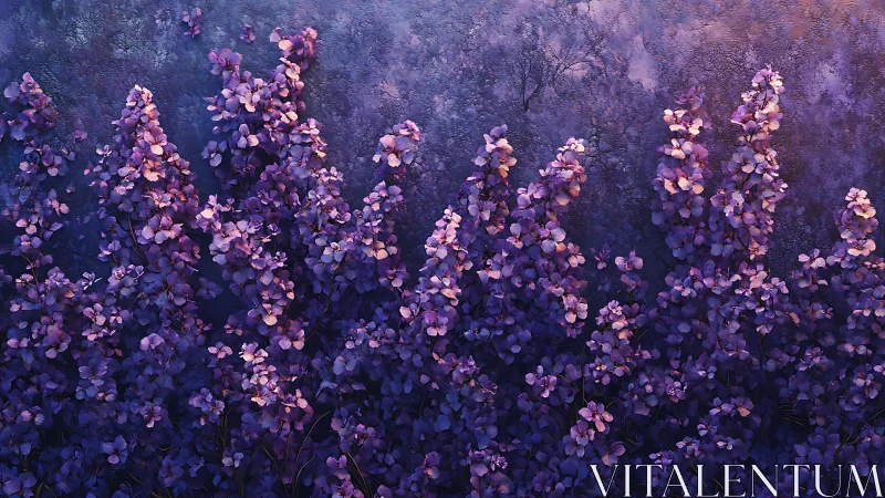 Enchanting Purple Wildflower Meadow in Soft Bloom