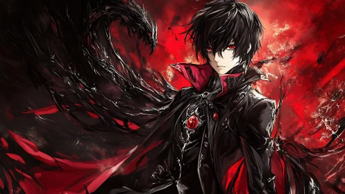 Crimson storm obeys the raven‑eyed sorcerer in silence