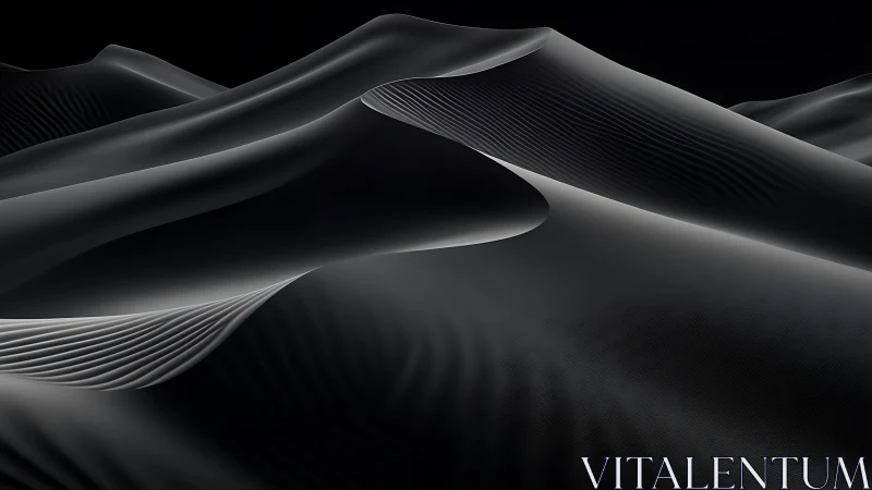Monochrome dune waves in minimal geometric abstraction study.