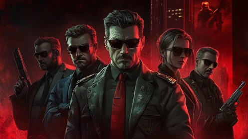 Midnight agents trade shadows for neon-red crosshairs