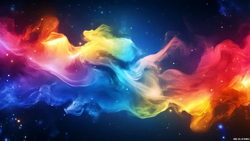 Nebular color currents flowing through deep cosmic voids.