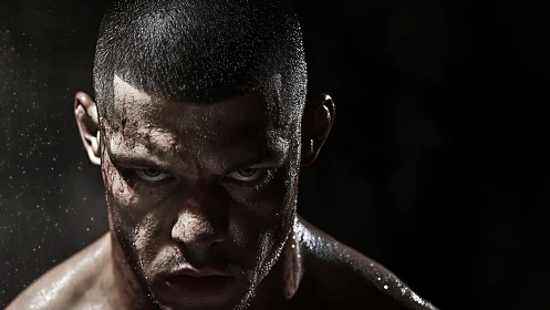 Strength in the Moment: Raw Power and Focus.