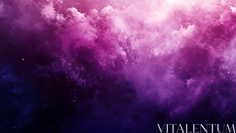 Cosmic magenta nebula drifts through deep violet space.