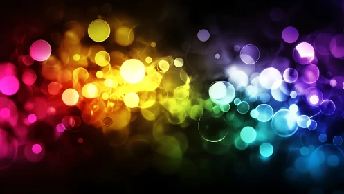 Spectral bokeh field with high-saturation chromatic diffusion.