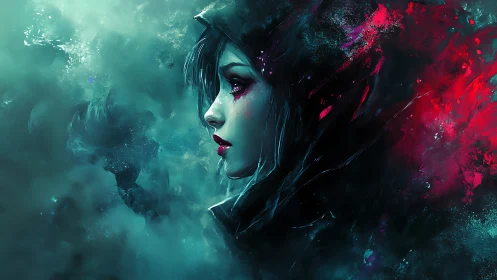 Chromatic hooded profile in atmospheric particle turbulence.