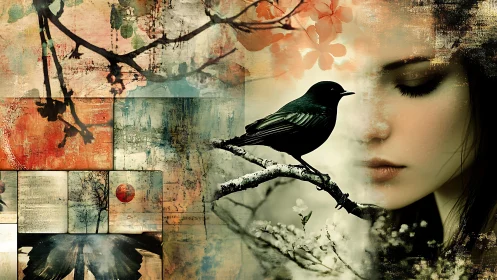 Silent birdsong between memories and a dreaming face.