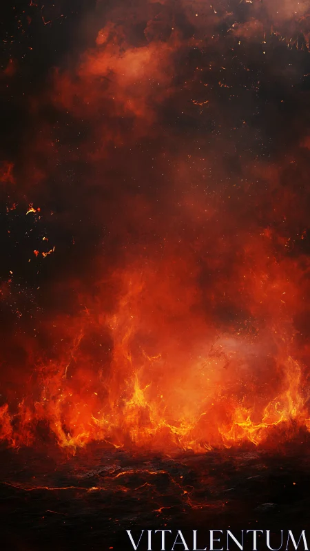 Inferno's Dance: Where Earth Meets Flame.