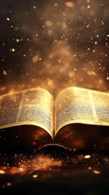 Luminous codex under particulate golden bokeh dispersion.