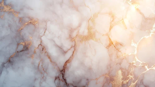 Elegant white marble texture with gold veins, soft luxury style.