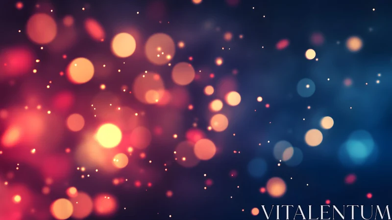 Vibrant bokeh lights on dark gradient background, abstract style.