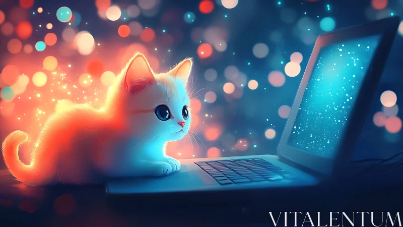 Luminescent Cat and Holographic Laptop Interface.