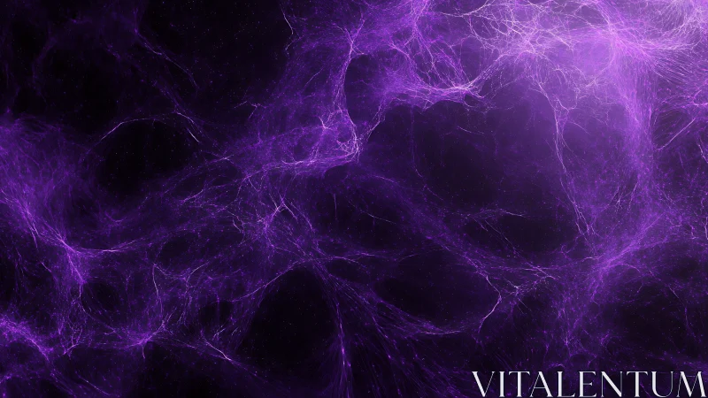 Dreamy violet nebula webs drifting through deep space.