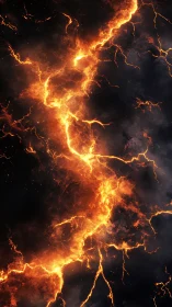 Electrical Discharge Network: Branching Lightning Pathways and Thermal Ionization