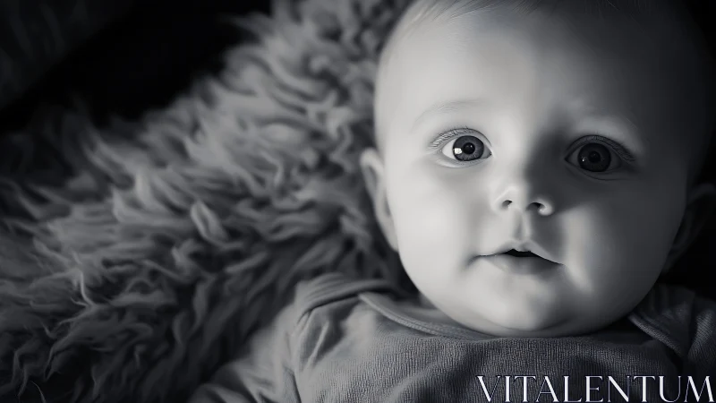 Tender Gaze of Innocence in Monochromatic Light.