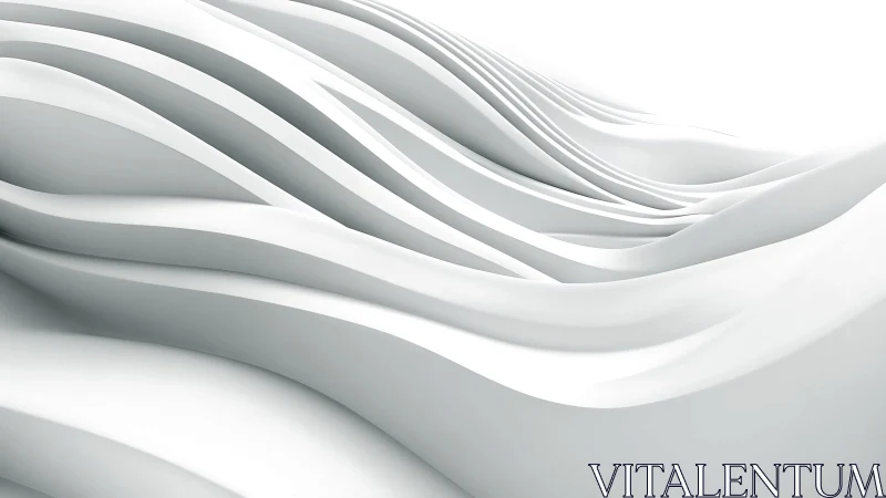 Parametric white waves in flowing minimal 3D relief.
