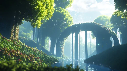 Verdant Sanctuary: Urban Towers Reclaimed by Wilderness