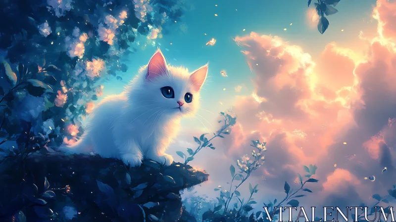 Luminous Feline Guardian in Dreamcloud Sanctuary.