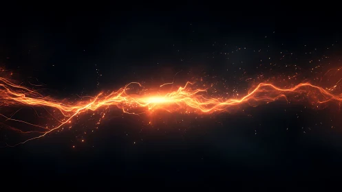 Electrifying Energy Burst Across Dark Canvas.