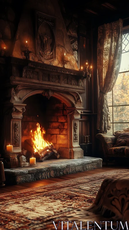 Inferno's Embrace: Where Ancestral Walls Dance With Living Fire