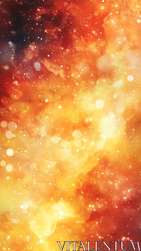 Radiant Particle Light Burst with Warm Chromatic Gradient