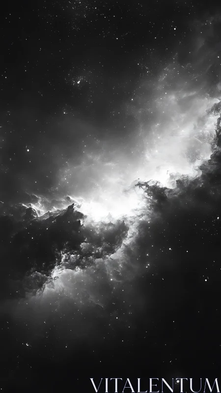 Nebular stormlight carves a silver river through deep space