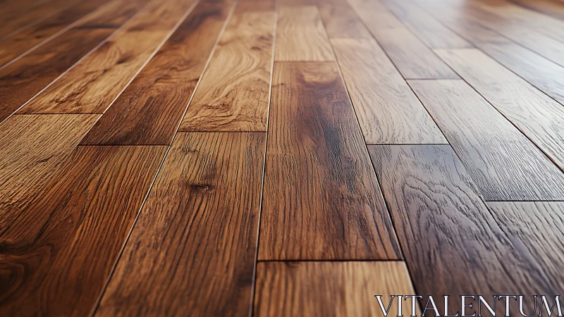 Warm wooden floorboards glowing with natural character.